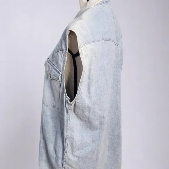 Denim Sleeveless Tunic Top - Picture 8 of 14